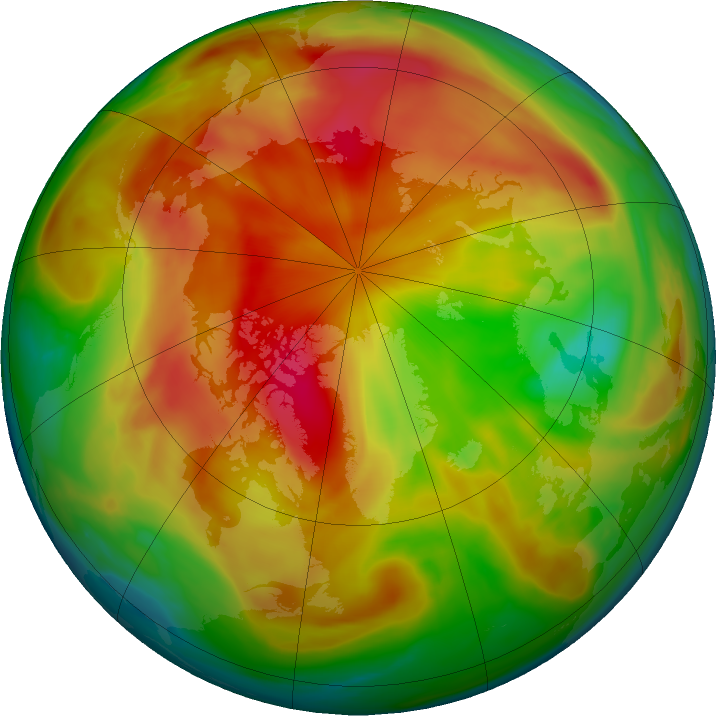 Arctic ozone map for 17 April 2019